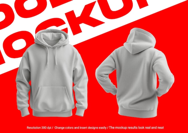Kapuzen-Sweater-Jacke-Mockup