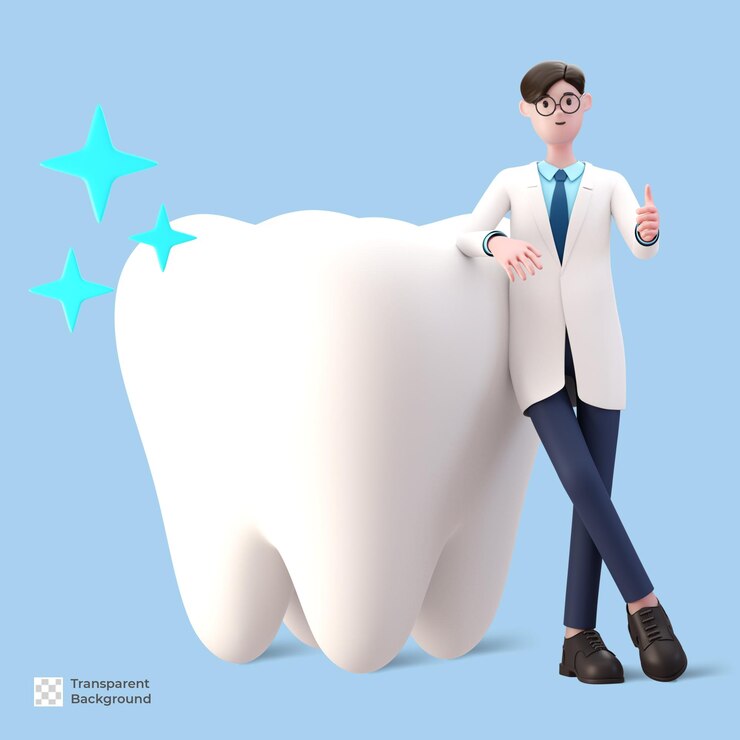 PSD karakter dokter kartun 3d