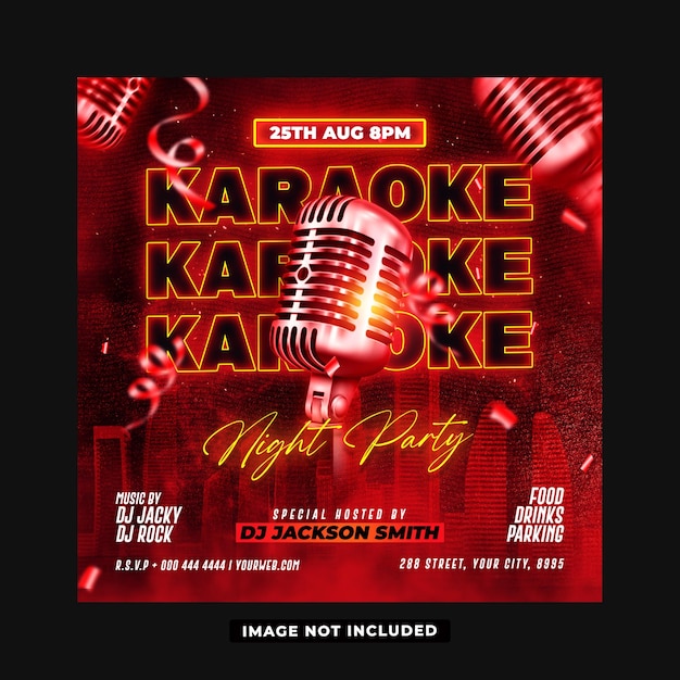 PSD karaoke-flyer-psd-vorlagendesigns