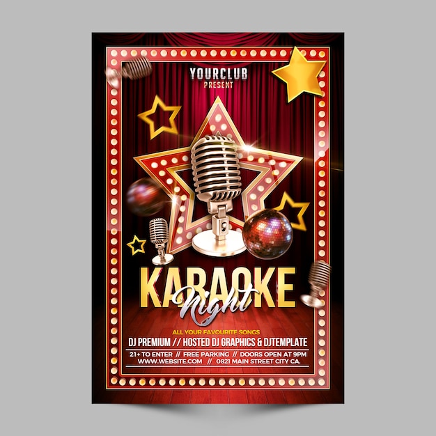 Karaoke night flyer-förderung