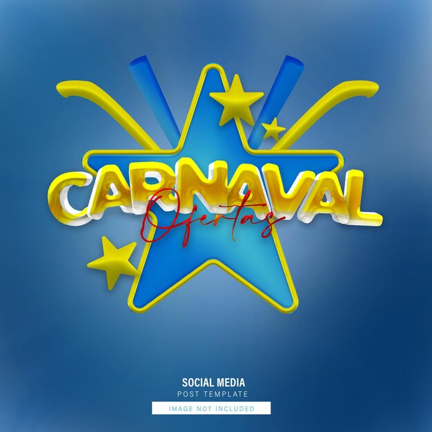 PSD karneval 3d-text-effekt