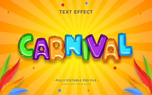 PSD karnevalstext-effekt