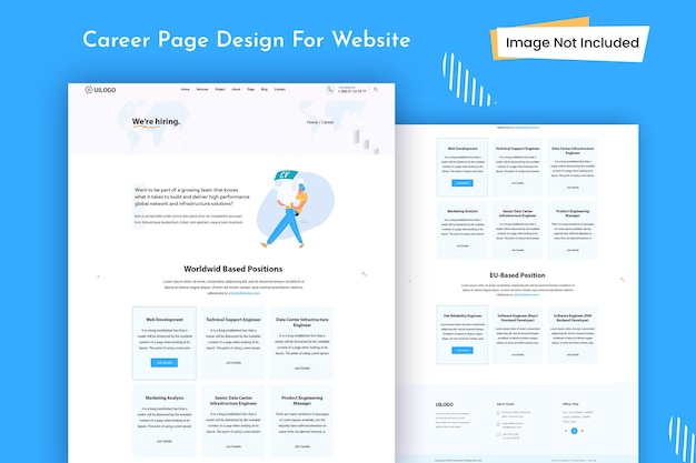 Karriereseitendesign für website
