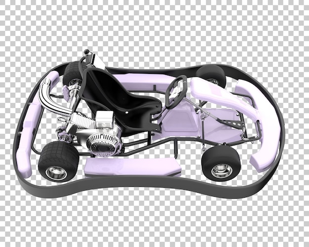 Kart De Course Sur Fond Transparent. Rendu 3d - Illustration