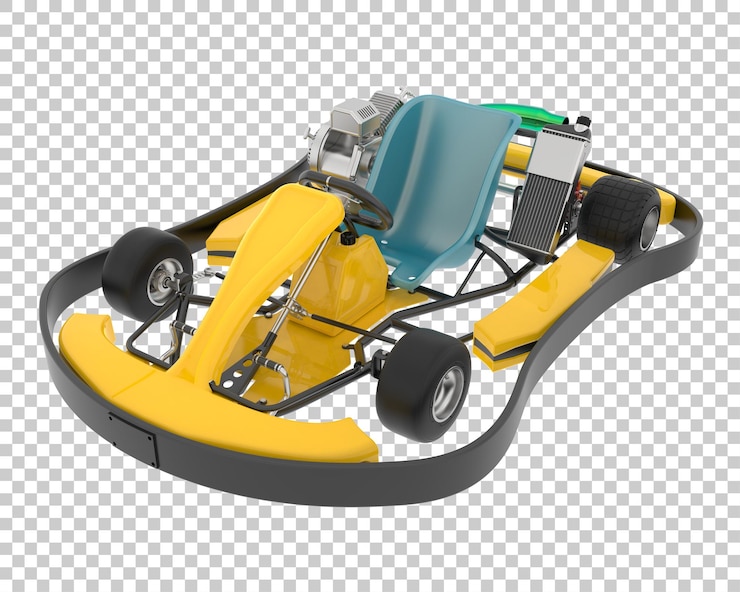 PSD kart en la ilustración de renderizado 3d de fondo transparente