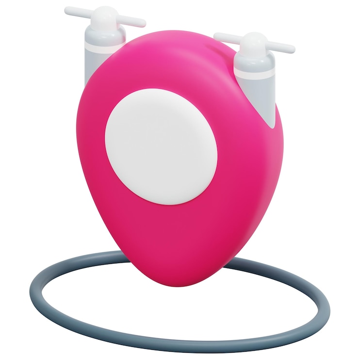 PSD karte 3d-render-symbol-illustration