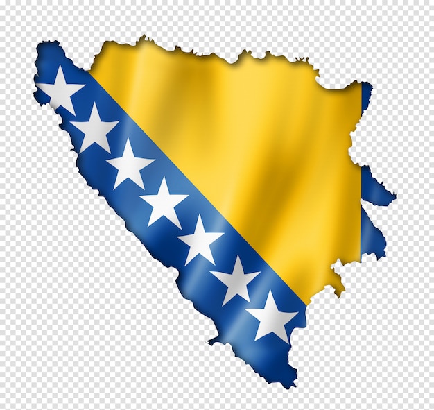 PSD karte der flagge von bosnien und herzegowina