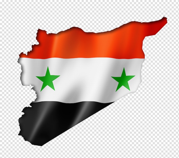 Karte der syrischen Flagge