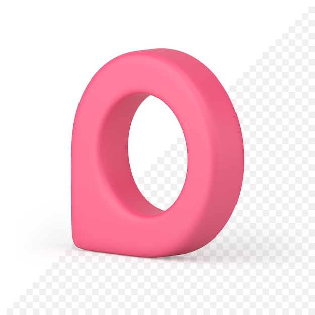 Kartenstift-Positionierungsmarkierung 3D-Symbol realistisches dekoratives Design