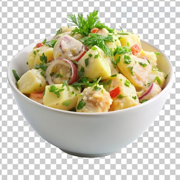 PSD kartoffelsalat auf durchsichtigem hintergrund