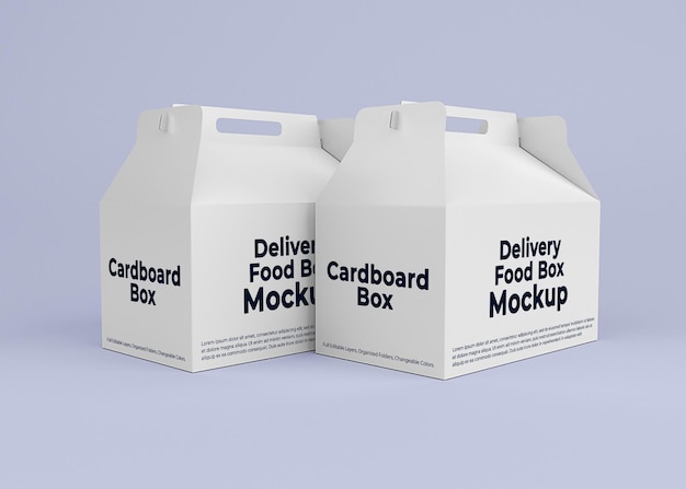 Karton lieferung box mockup design