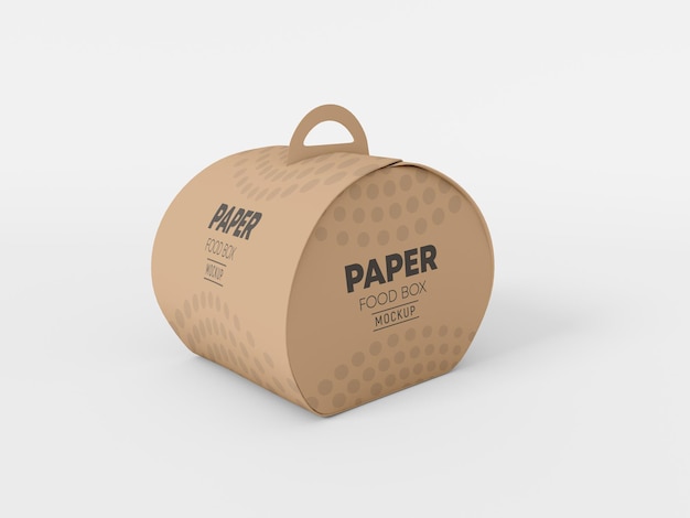 Karton-papier-food delivery box mockup