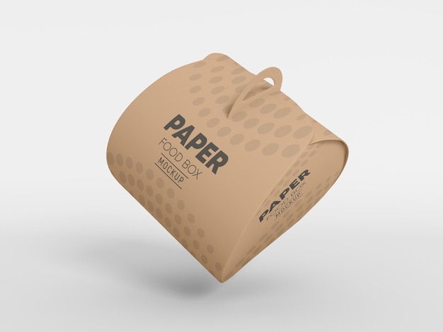 Karton-papier-food delivery box mockup