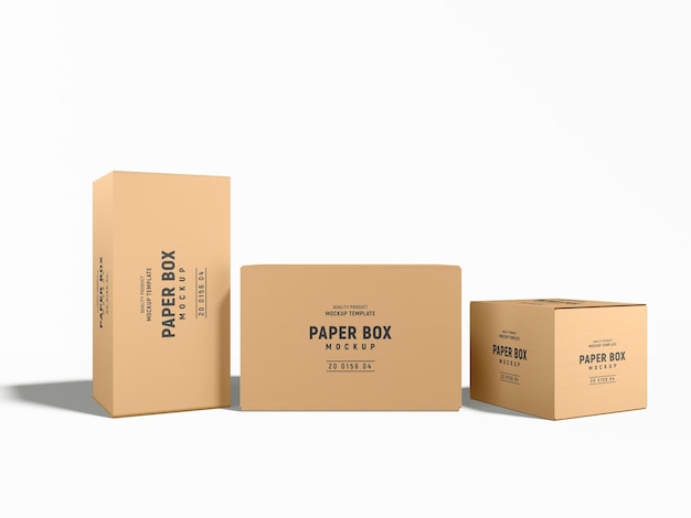 Karton papier lieferbox verpackung mockup