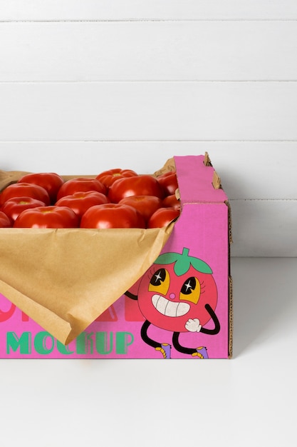 PSD kartonbehälter für tomaten