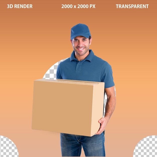 Kartonkisten für Kurierkisten Versand png transparenter Hintergrund