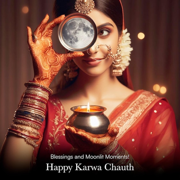 PSD karwa chauth social-media-beitrag