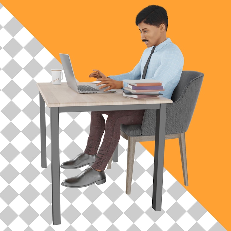 PSD karyawan india 3d