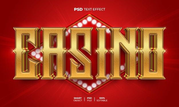 Kasino 3d BEARBEITBARER TEXTEFFEKT
