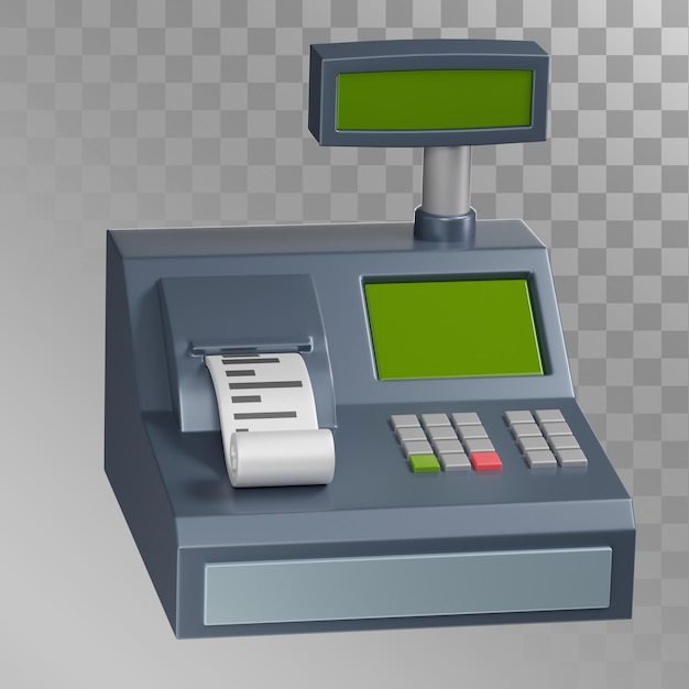 Kassenautomat 3D-Illustration