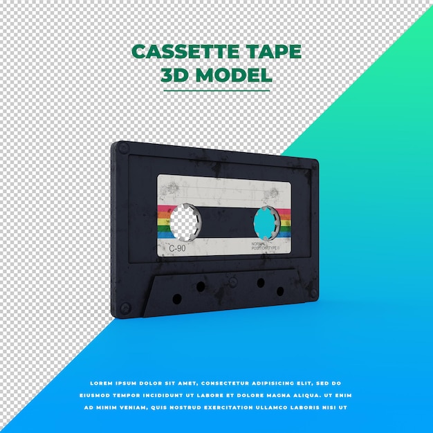 PSD kassette im retro-stil