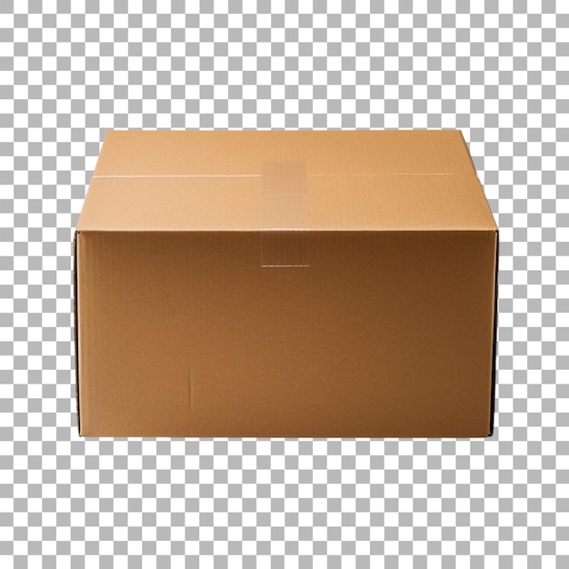 Kastenverpackung auf durchsichtigem Hintergrund