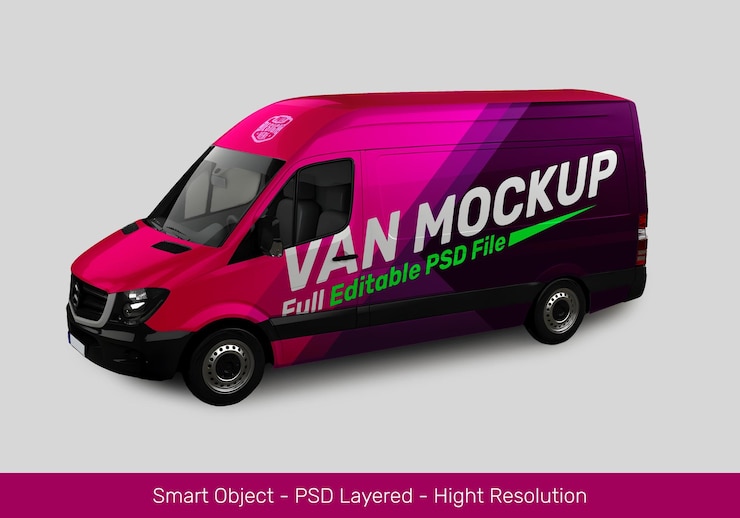 PSD kastenwagen-mockup mercedes-benz sprinter fourgon