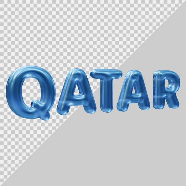 Katar-texteffekt-design mit modernem 3d-stil