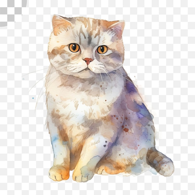 PSD katzenillustration mit einem blauen und gelben auge.