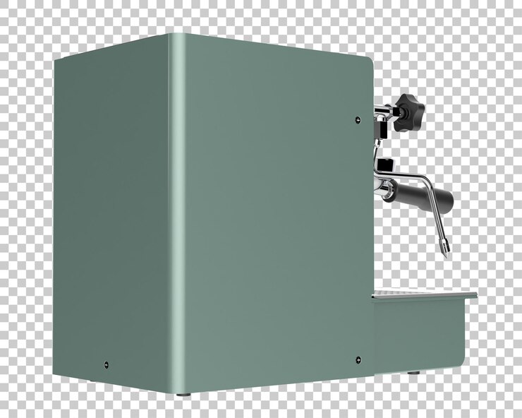 PSD kávovar izolovaný na průhledném pozadí, ilustrace 3d renderování