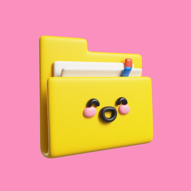 Kawaii 3D-Objektsymbol