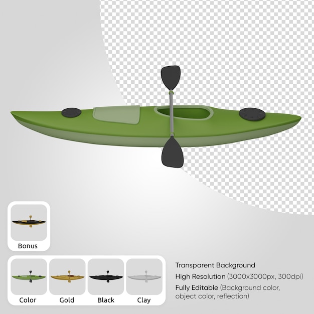 PSD kayak 3d