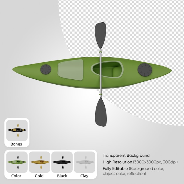 PSD kayak 3d