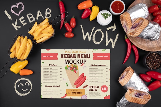 PSD kebab-menü-mockup-design