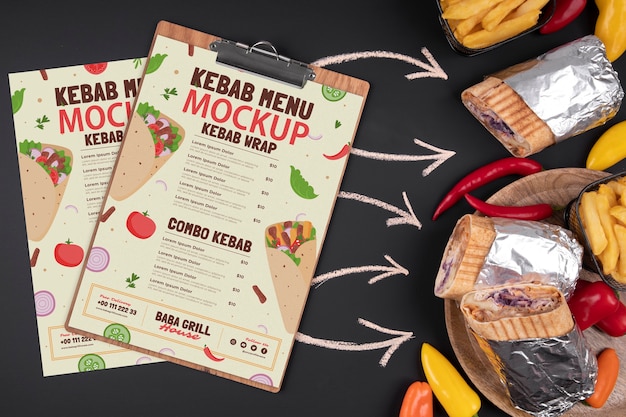 PSD kebab-menü-mockup-design