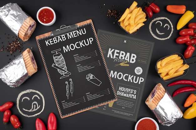 PSD kebab-menü-mockup-design