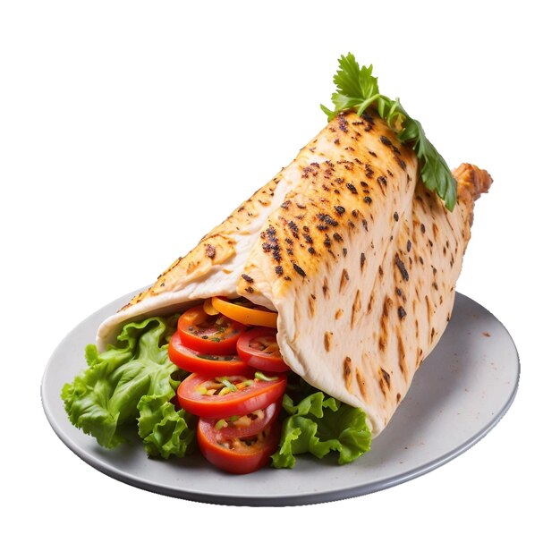 PSD kebab shawarma emballage de viande de bœuf fond transparent généré par l'ia