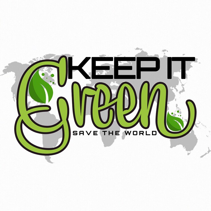 PSD keep it green quote instagram post template