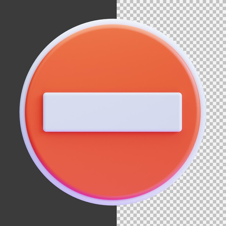 PSD kein eintrittszeichen 3d-grafik