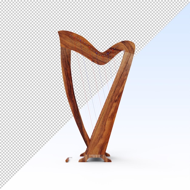 PSD keltische harfe isoliert