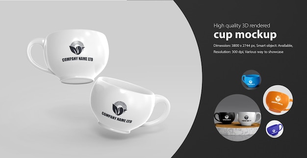 Keramik teetasse becher mockup