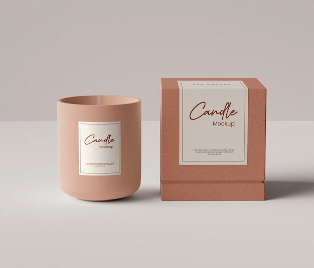 Kerzenglas-Mockup-Verpackung