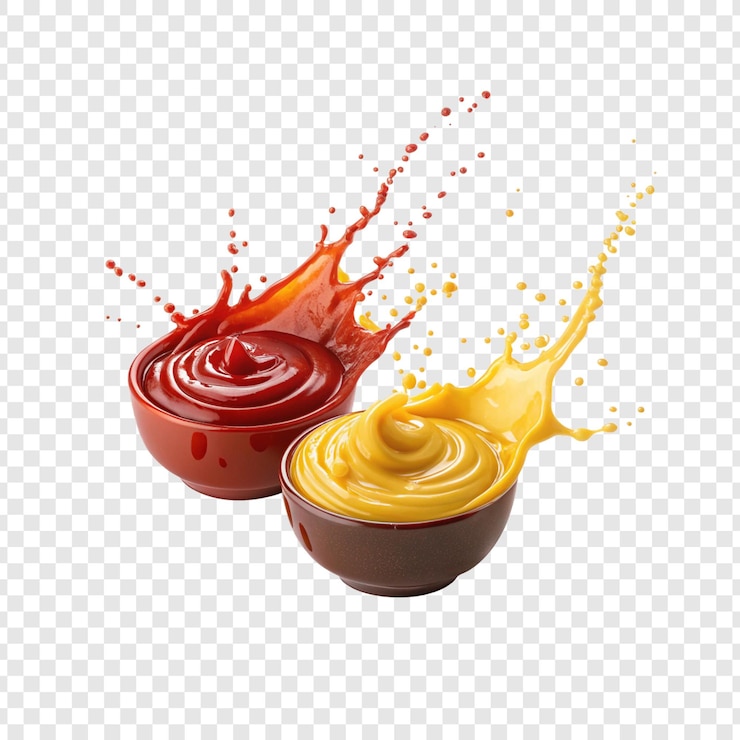 PSD ketchup e molho de mostarda