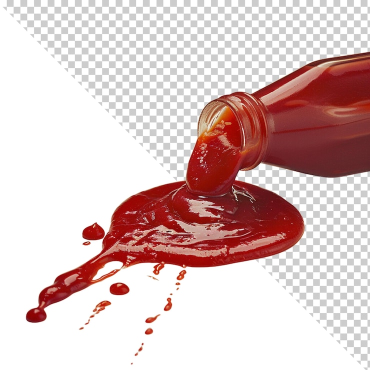 PSD ketchup isolado em fundo transparente