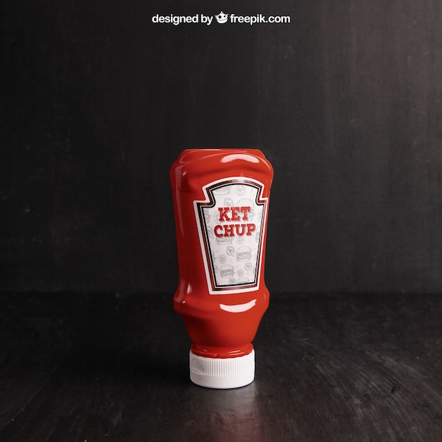 PSD ketchup mockup