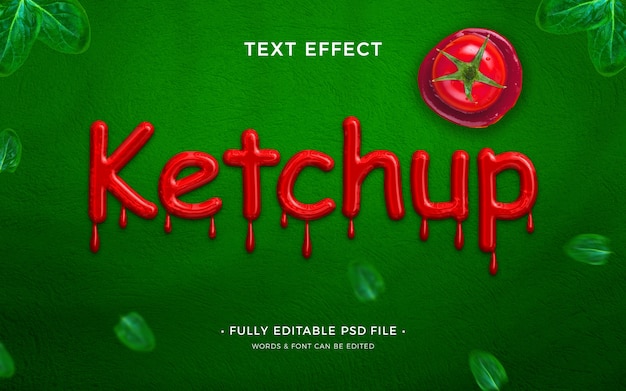 PSD ketchup-texteffekt