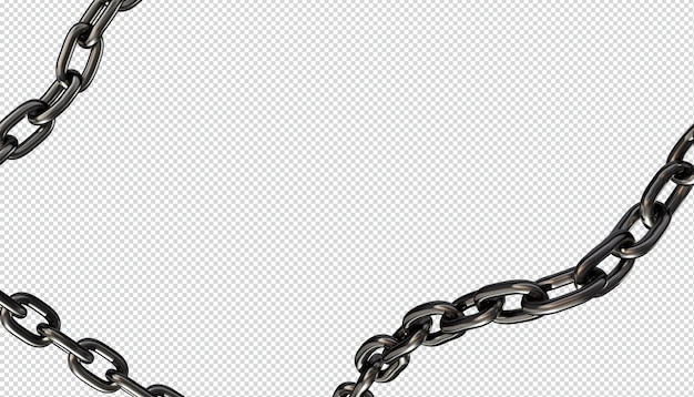 Kettenelement, das auf durchsichtigem Hintergrund isoliert ist