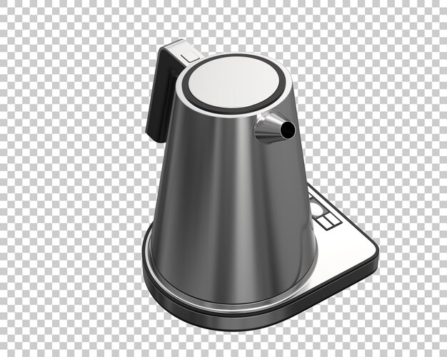 kettle isolated on transparent background 3d rendering illustration