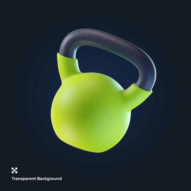 Kettlebell 3d-symbol-darstellung