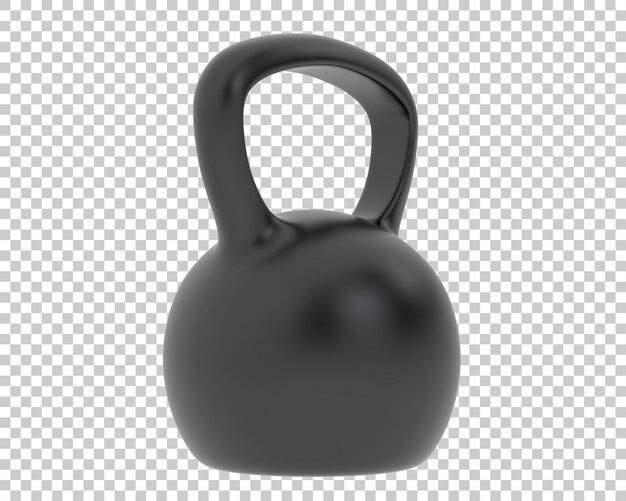 Kettlebell en la ilustración de renderizado 3d de fondo transparente